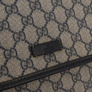 GUCCI GG Supreme Shoulder Bag PVC Navy Silver 201732 Auth 204923A-21