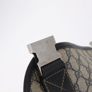 GUCCI GG Supreme Shoulder Bag PVC Navy Silver 201732 Auth 204923A-23