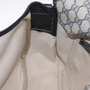 GUCCI GG Supreme Shoulder Bag PVC Navy Silver 201732 Auth 204923A-27