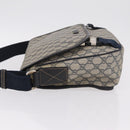 GUCCI GG Supreme Shoulder Bag PVC Navy Silver 201732 Auth 204923A-4