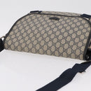 GUCCI GG Supreme Shoulder Bag PVC Navy Silver 201732 Auth 204923A-7