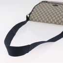GUCCI GG Supreme Shoulder Bag PVC Navy Silver 201732 Auth 204923A-8