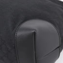 GUCCI GG Canvas Web Sherry Line Tote Bag Black Silver 308928 Auth 204924-9