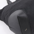 GUCCI GG Canvas Web Sherry Line Tote Bag Black Silver 308928 Auth 204924-14
