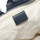 GUCCI GG Canvas Web Sherry Line Tote Bag Black Silver 308928 Auth 204924-18