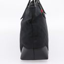GUCCI GG Canvas Web Sherry Line Tote Bag Black Silver 308928 Auth 204924-3