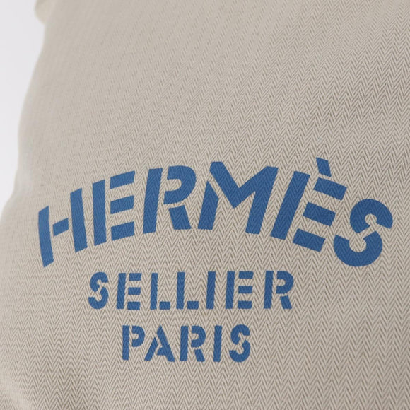 HERMES Sac Aline Shoulder Bag Canvas Beige Auth 204926A