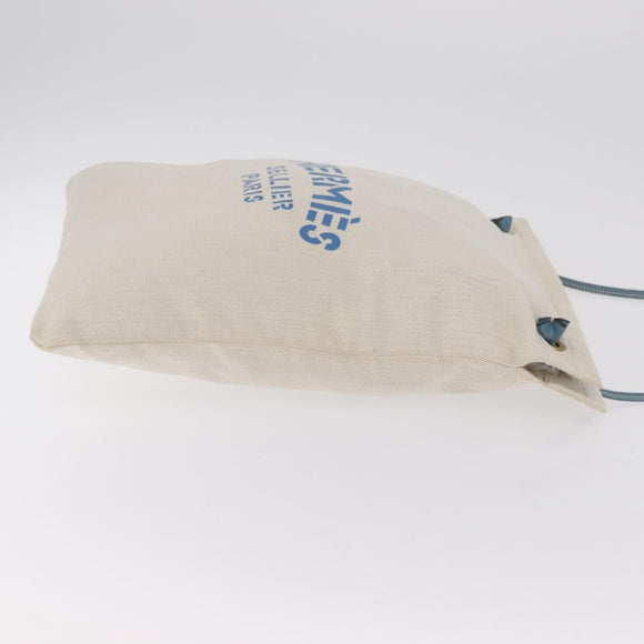 HERMES Sac Aline Shoulder Bag Canvas Beige Auth 204926A