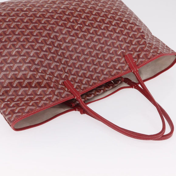 GOYARD Herringbone Saint Louis GM Tote Bag PVC Red Auth 204928A