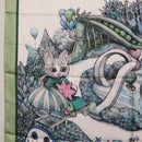 GUCCI Yuko Higuchi GG Scarf Silk Green White 863477 Auth 204930M-15