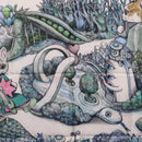 GUCCI Yuko Higuchi GG Scarf Silk Green White 863477 Auth 204930M-16