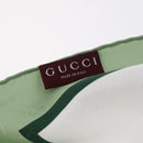 GUCCI Yuko Higuchi GG Scarf Silk Green White 863477 Auth 204930M-21
