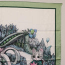 GUCCI Yuko Higuchi GG Scarf Silk Green White 863477 Auth 204930M-4