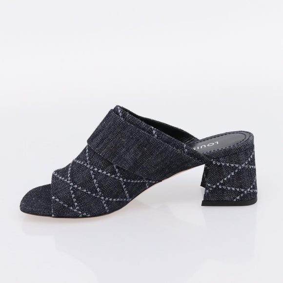 LOUIS VUITTON Sandals Denim 36 Blue LV Auth 204934M