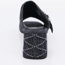 LOUIS VUITTON Sandals Denim 36 Blue LV Auth 204934M-18