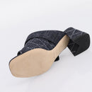 LOUIS VUITTON Sandals Denim 36 Blue LV Auth 204934M-19