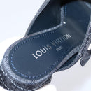 LOUIS VUITTON Sandals Denim 36 Blue LV Auth 204934M-24