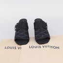 LOUIS VUITTON Sandals Denim 36 Blue LV Auth 204934M-26
