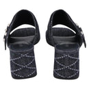 LOUIS VUITTON Sandals Denim 36 Blue LV Auth 204934M-3