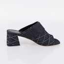 LOUIS VUITTON Sandals Denim 36 Blue LV Auth 204934M-4