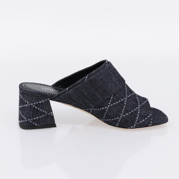 LOUIS VUITTON Sandals Denim 36 Blue LV Auth 204934M