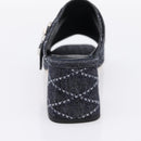 LOUIS VUITTON Sandals Denim 36 Blue LV Auth 204934M-7