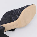 LOUIS VUITTON Sandals Denim 36 Blue LV Auth 204934M-8