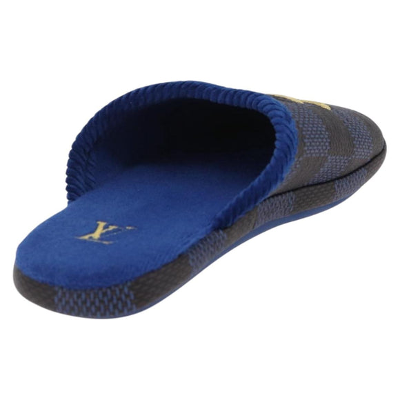 LOUIS VUITTON Damier LV Palace Line Mules pumps Blue LV Auth 204939M