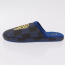 LOUIS VUITTON Damier LV Palace Line Mules pumps Blue LV Auth 204939M-19