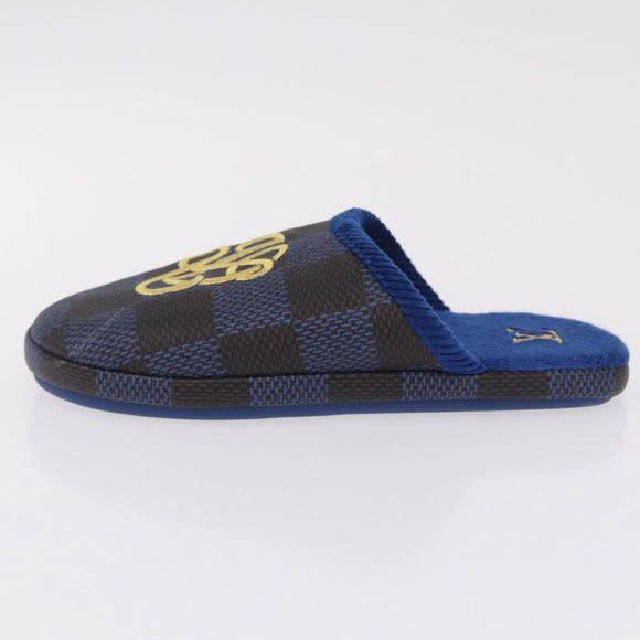 LOUIS VUITTON Damier LV Palace Line Mules pumps Blue LV Auth 204939M
