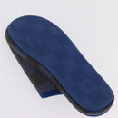 LOUIS VUITTON Damier LV Palace Line Mules pumps Blue LV Auth 204939M-21