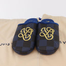 LOUIS VUITTON Damier LV Palace Line Mules pumps Blue LV Auth 204939M-32