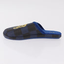 LOUIS VUITTON Damier LV Palace Line Mules pumps Blue LV Auth 204939M-4