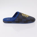 LOUIS VUITTON Damier LV Palace Line Mules pumps Blue LV Auth 204939M-5