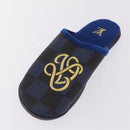 LOUIS VUITTON Damier LV Palace Line Mules pumps Blue LV Auth 204939M-6