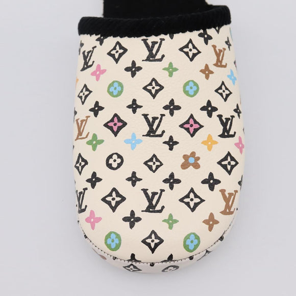 LOUIS VUITTON Monogram Craggy LV Palace Line Mules pumps White LV Auth 204940M