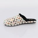 LOUIS VUITTON Monogram Craggy LV Palace Line Mules pumps White LV Auth 204940M-14