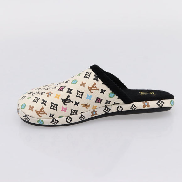 LOUIS VUITTON Monogram Craggy LV Palace Line Mules pumps White LV Auth 204940M