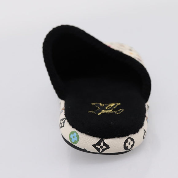 LOUIS VUITTON Monogram Craggy LV Palace Line Mules pumps White LV Auth 204940M
