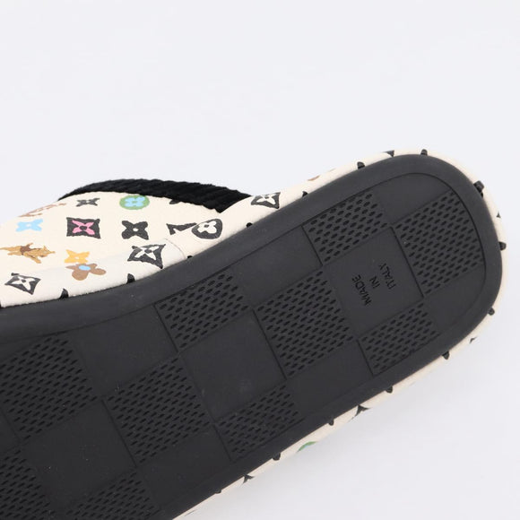 LOUIS VUITTON Monogram Craggy LV Palace Line Mules pumps White LV Auth 204940M