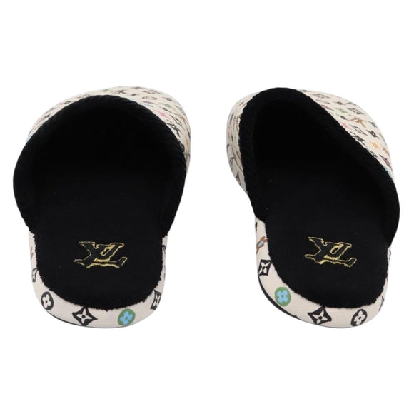 LOUIS VUITTON Monogram Craggy LV Palace Line Mules pumps White LV Auth 204940M