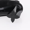 LOUIS VUITTON Short Boots Suede 40 Black LV Auth 204942M-10