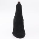 LOUIS VUITTON Short Boots Suede 40 Black LV Auth 204942M-11