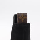 LOUIS VUITTON Short Boots Suede 40 Black LV Auth 204942M-13