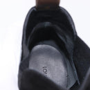 LOUIS VUITTON Short Boots Suede 40 Black LV Auth 204942M-17