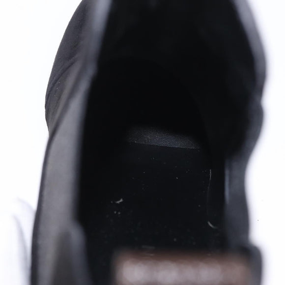 LOUIS VUITTON Short Boots Suede 40 Black LV Auth 204942M