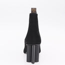 LOUIS VUITTON Short Boots Suede 40 Black LV Auth 204942M-31