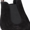 LOUIS VUITTON Short Boots Suede 37 Black LV Auth 204943M-23