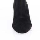 LOUIS VUITTON Short Boots Suede 37 Black LV Auth 204943M-6
