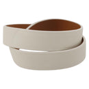 Christian Dior Bracelet Leather White Gold Auth 204946M-3